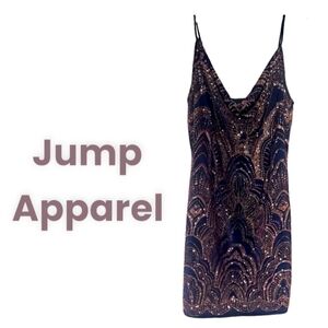 Jump apparel dress blue and gold Juniors size XL